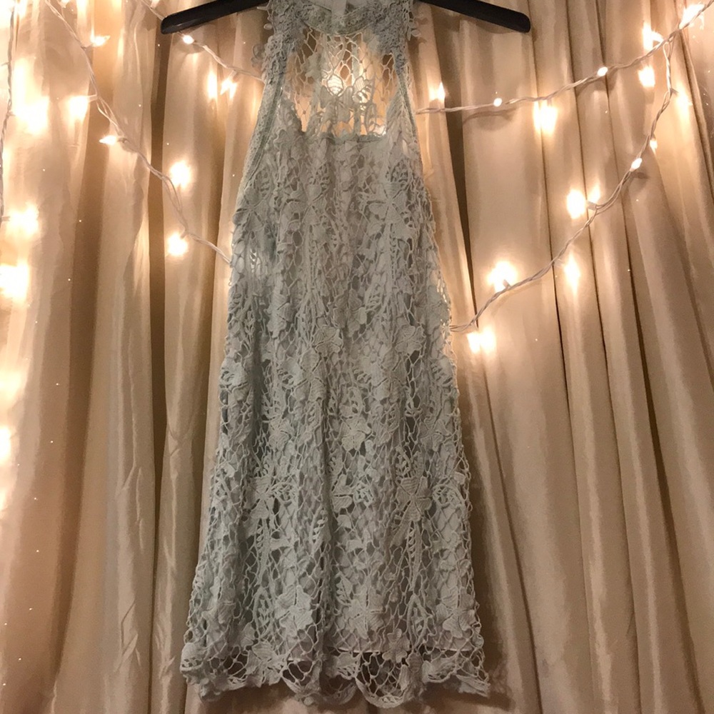Light blue laced dress